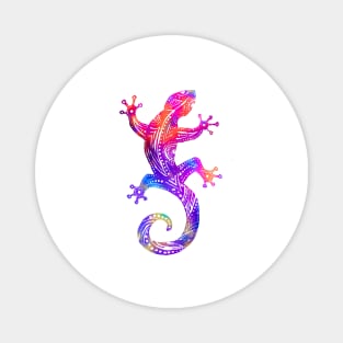 Rainbow Gecko Tribal Tattoo Magnet